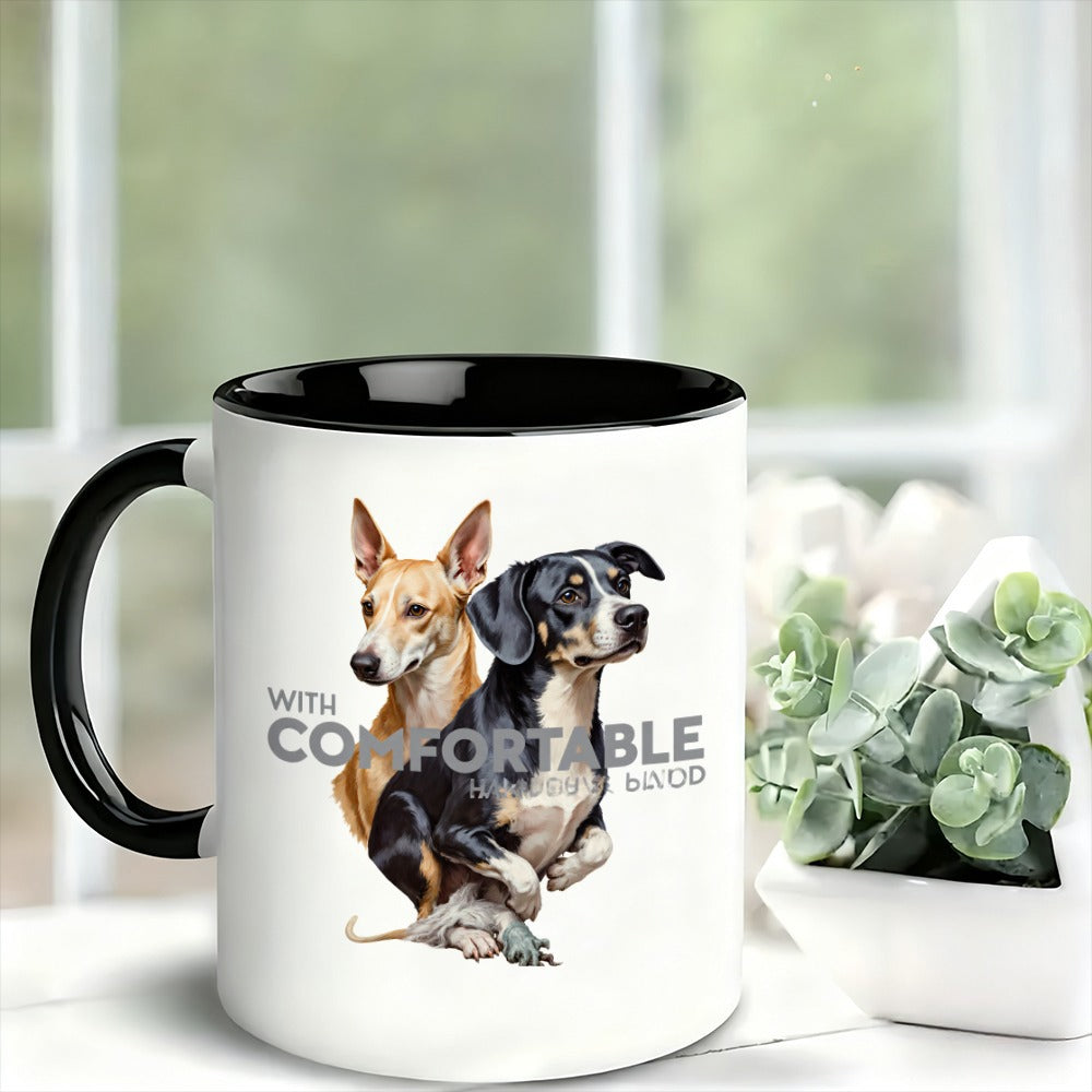 Tailorly Black Accent 11 oz Mug - a single mug featuring a comfortable design with ideal for everyday use at home or and happiness to each coffee