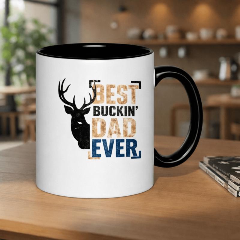 Tailorly Black Accent 11 oz Mug - ever deer head hunting fathers day gift 11oz printed ceramic mug ceramic cup design ceramic coffee cup drinkware