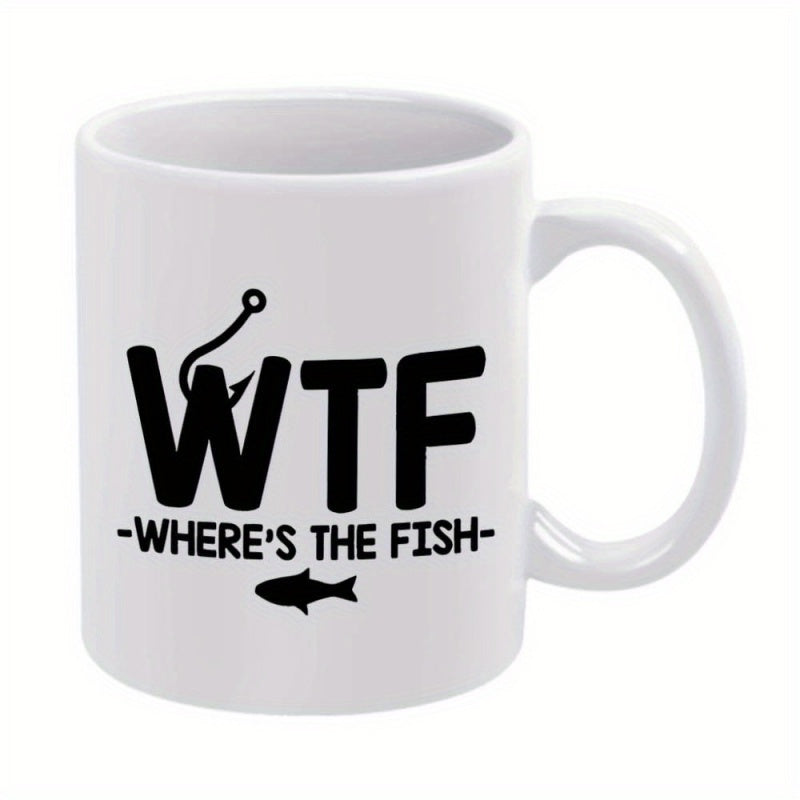 Tailorly White Ceramic 11 oz Mug - wtf wheres the
