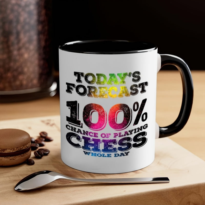 Tailorly Black Accent 11 oz Mug - chess piece