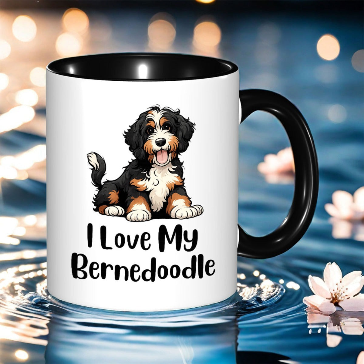 Tailorly Black Accent 11 oz Mug - i love my text print