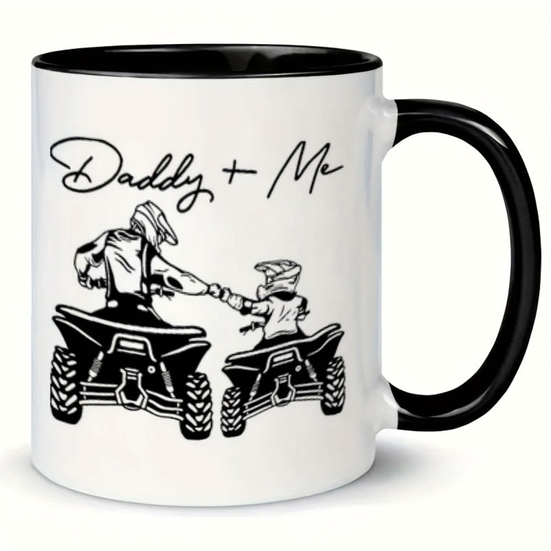 Tailorly Black Accent 11 oz Mug - dad plus me text