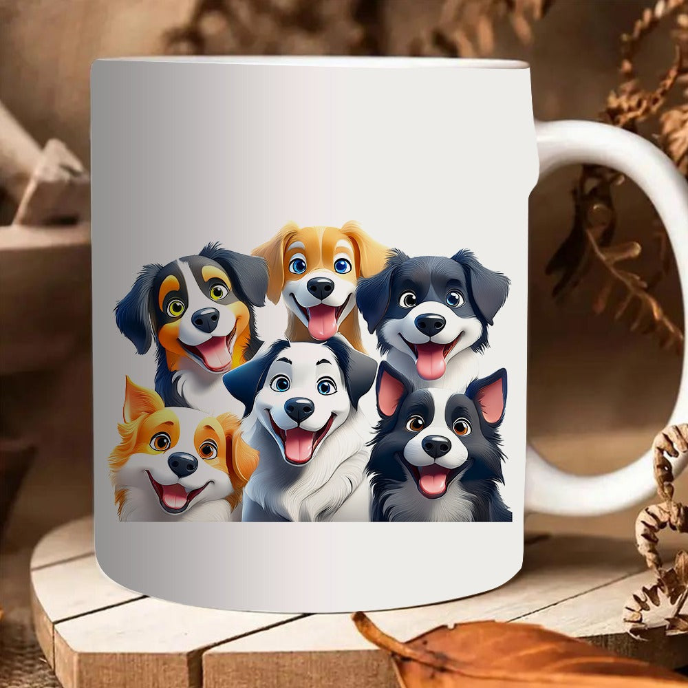Tailorly White Ceramic 11 oz Mug - adorable designs ideal for pet lovers