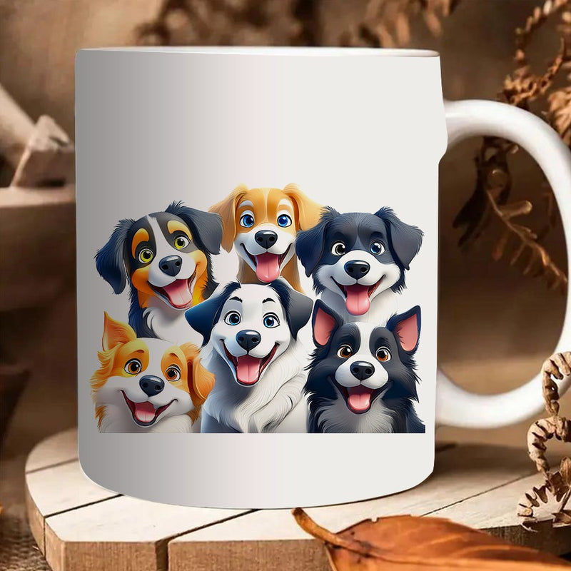 Tailorly White Ceramic 11 oz Mug - adorable designs ideal for pet lovers