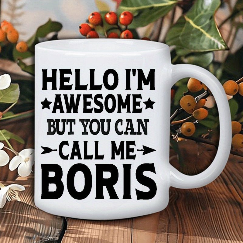 Tailorly White Ceramic 11 oz Mug - hello im great but you can