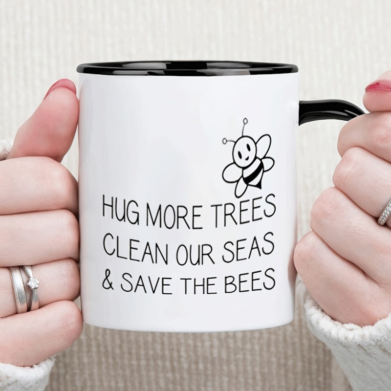 Tailorly Black Accent 11 oz Mug - bee