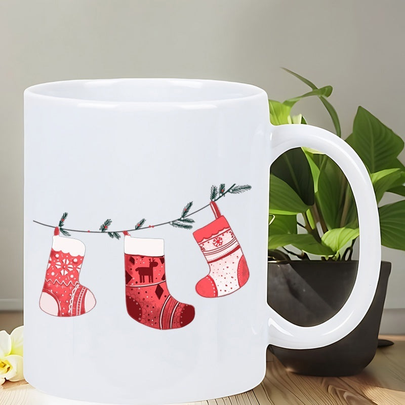 Tailorly White Ceramic 11 oz Mug - 1pc daily reusable ceramic cup suitable as a birthday gift or anniversary gift and is for holding coffee tea or hot