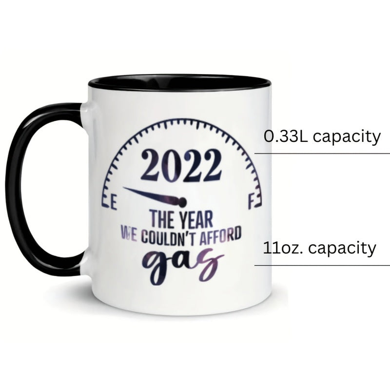 Tailorly Black Accent 11 oz Mug - fuel gauge