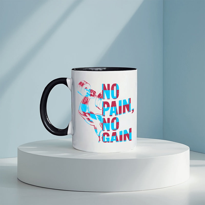 Tailorly Black Accent 11 oz Mug - muscular text
