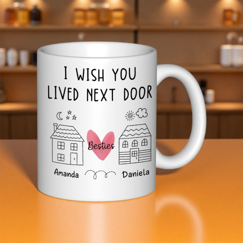Tailorly White Ceramic 11 oz Mug - i you door friendship personalized name list birthday presents housewarming