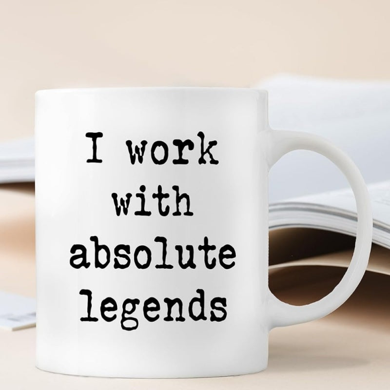 Tailorly White Ceramic 11 oz Mug - Funny Coworker text