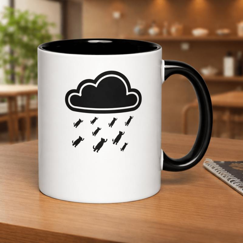 Tailorly Black Accent 11 oz Mug - a humorous gift for pet enthusiasts this 11oz ceramic mug features a glossy print with design tea and
