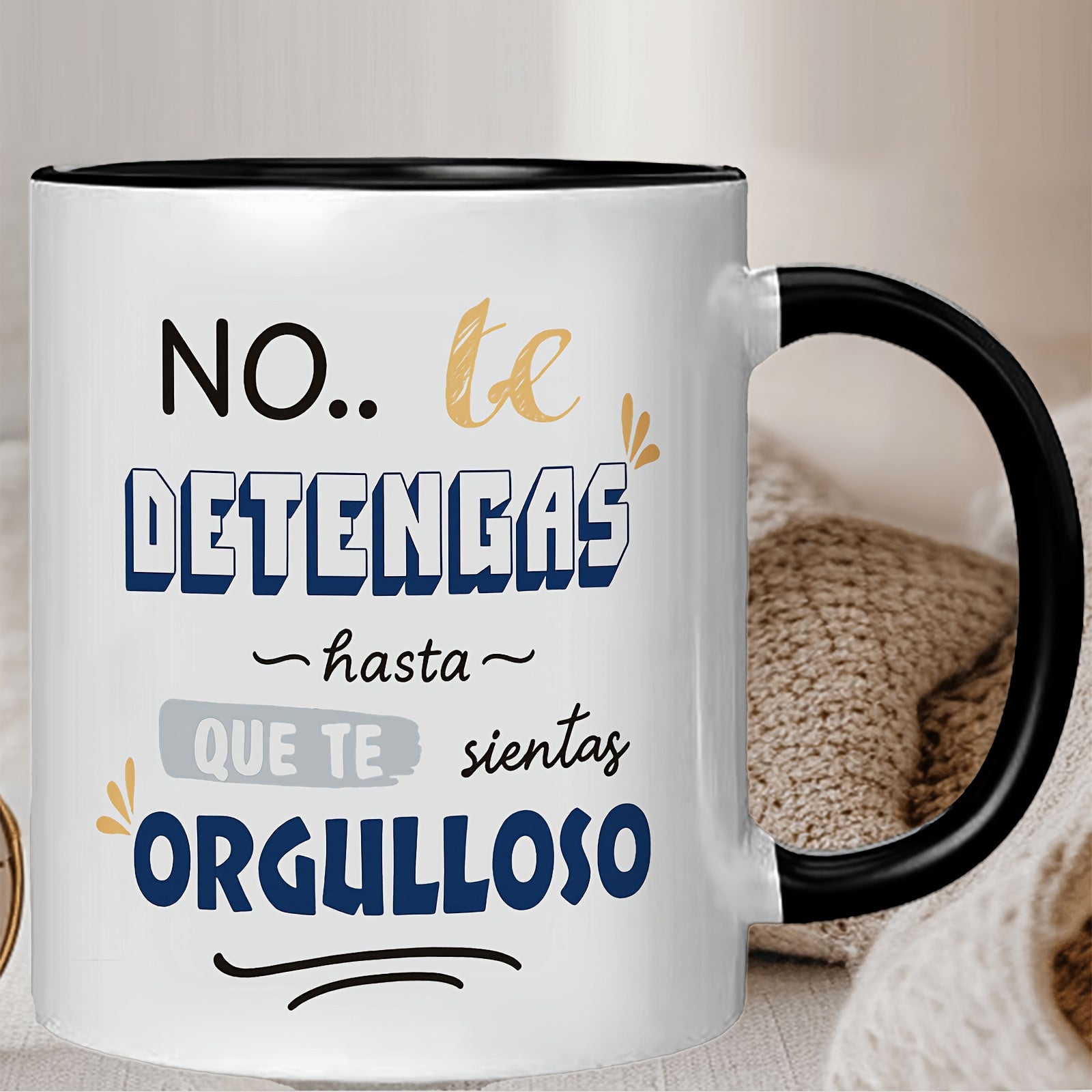 Tailorly Black Accent 11 oz Mug - inspirational spanish quote
