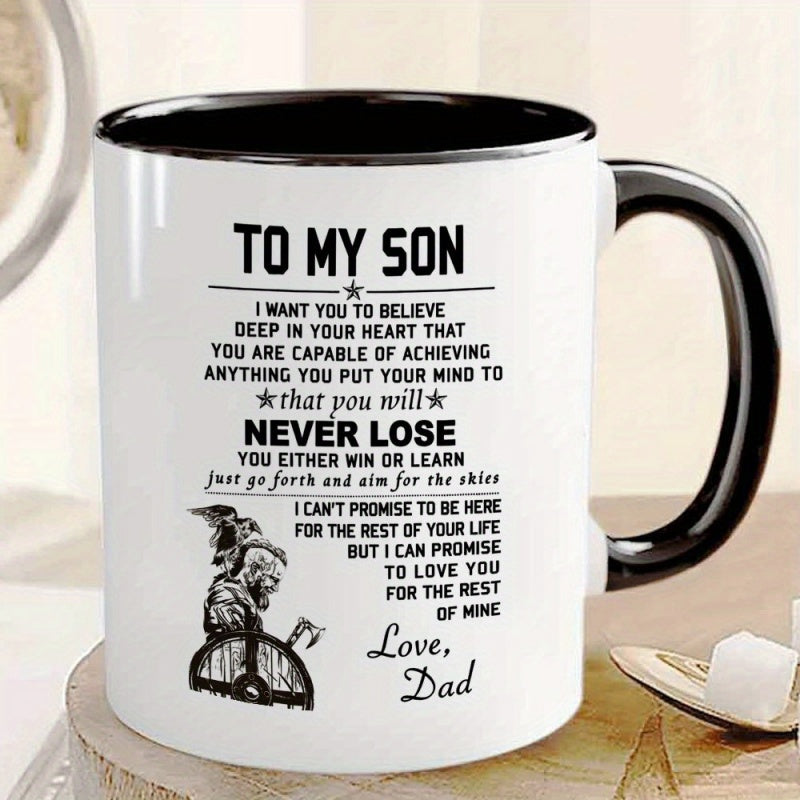 Tailorly Black Accent 11 oz Mug - halloween gif 1pc 11oz dad son matching coffee mug gift with to my son love dad messages white black parent quote