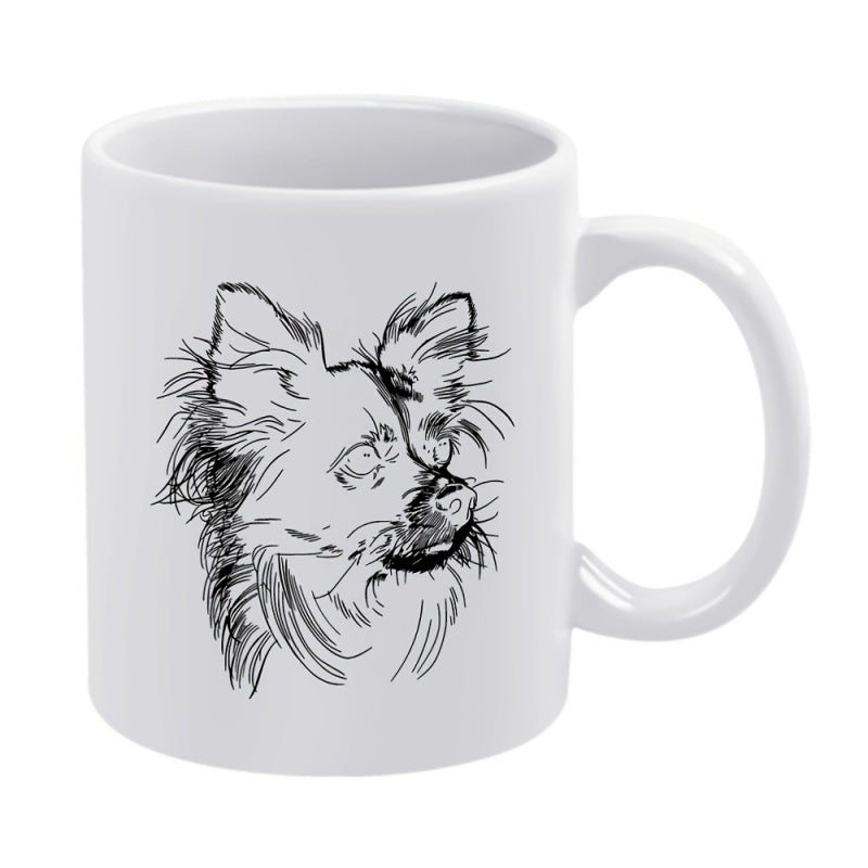 Tailorly White Ceramic 11 oz Mug - dog themed
