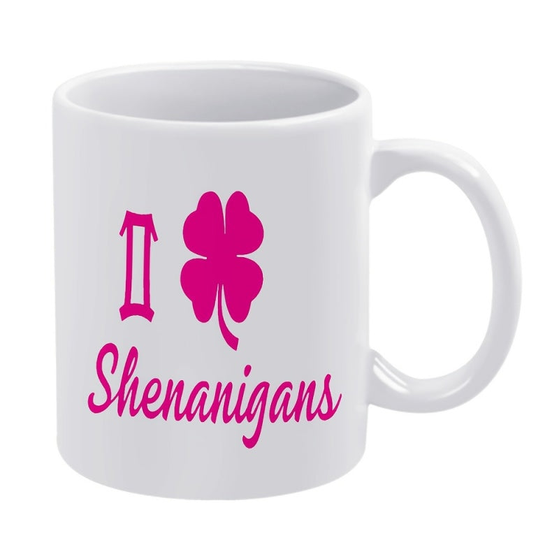 Tailorly White Ceramic 11 oz Mug - shamrock