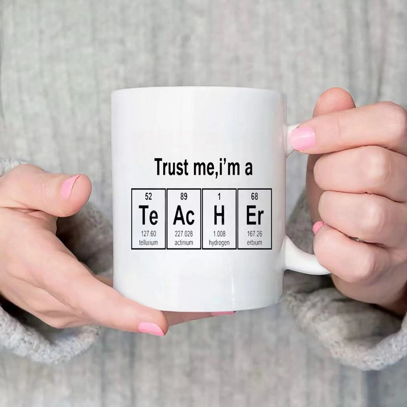 Tailorly White Ceramic 11 oz Mug - believe in yourself inspirational quote with fun design