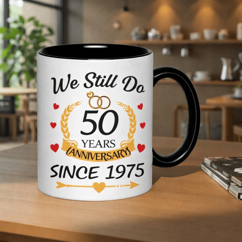 Tailorly Black Accent 11 oz Mug - celebrating 50 years