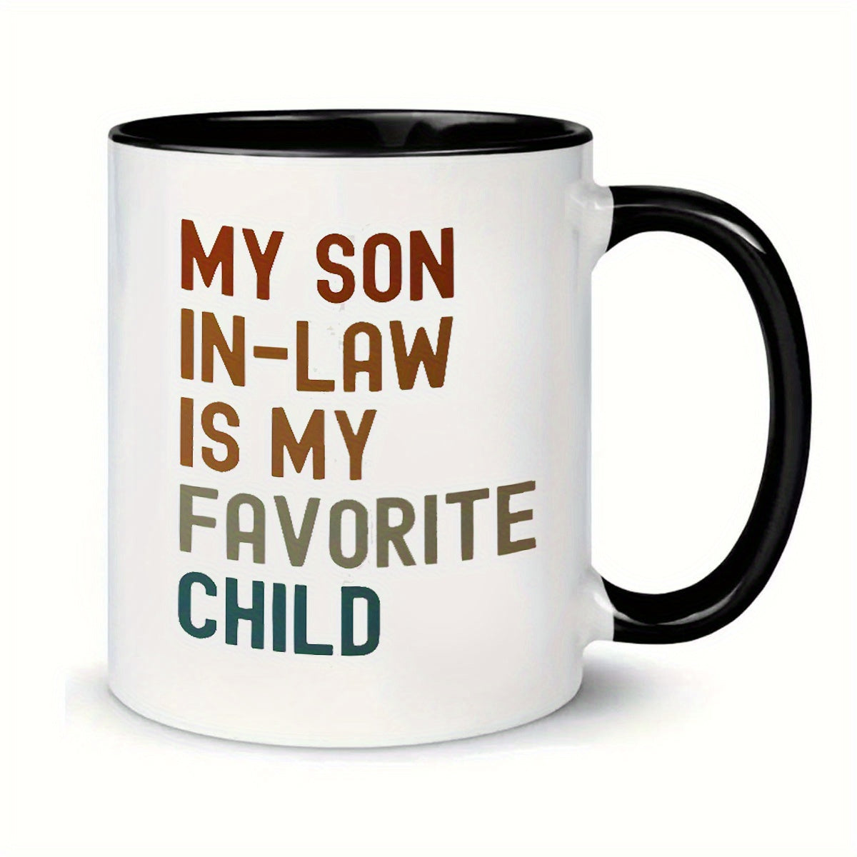 Tailorly Black Accent 11 oz Mug - 1pc 11oz ceramic coffee mug 11 ounce printed ceramic travel coffee mug dishwasher and hand washable reusable perfect