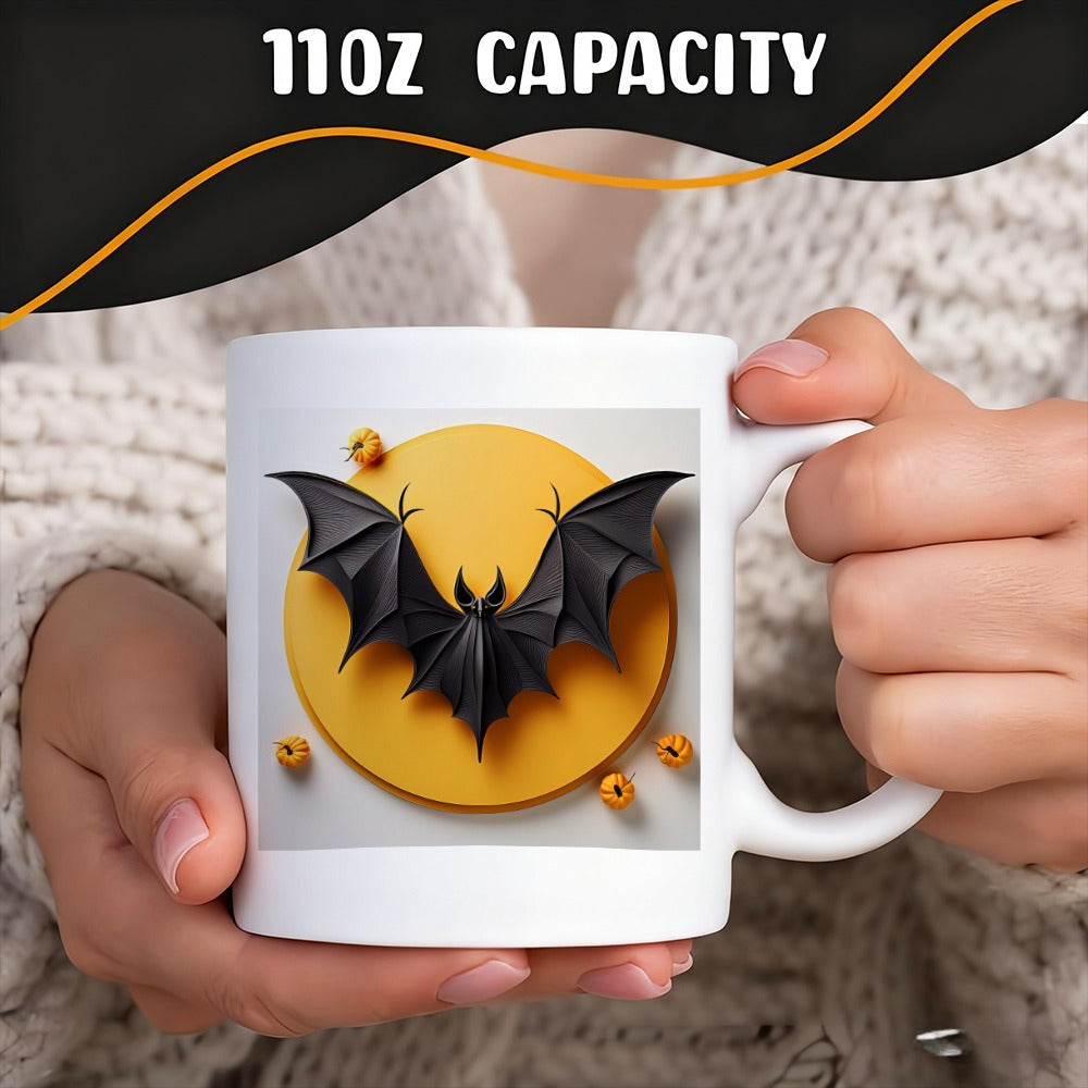 Tailorly White Ceramic 11 oz Mug - orange background