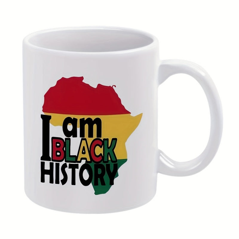 Tailorly White Ceramic 11 oz Mug - africa map text