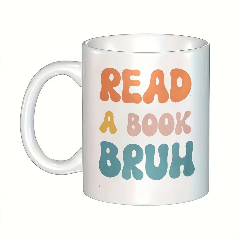 Tailorly White Ceramic 11 oz Mug - a book illustration