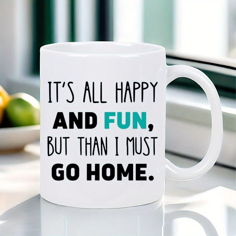 Tailorly White Ceramic 11 oz Mug - 1pc 11oz ceramic mug fun suitable for coffee tea hot chocolate ideal for birthdays anniversaries halloween