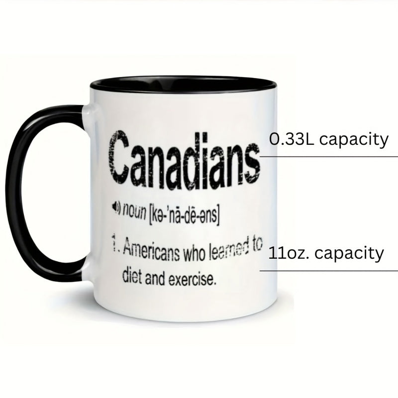 Tailorly Black Accent 11 oz Mug - a single piece humorous ceramic mug designed for restaurants and businesses holding 11oz 360ml suitable for beverages