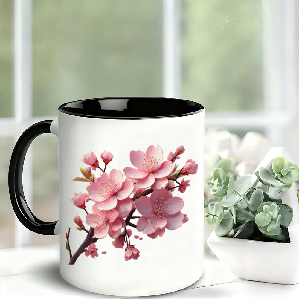 Tailorly Black Accent 11 oz Mug - cherry