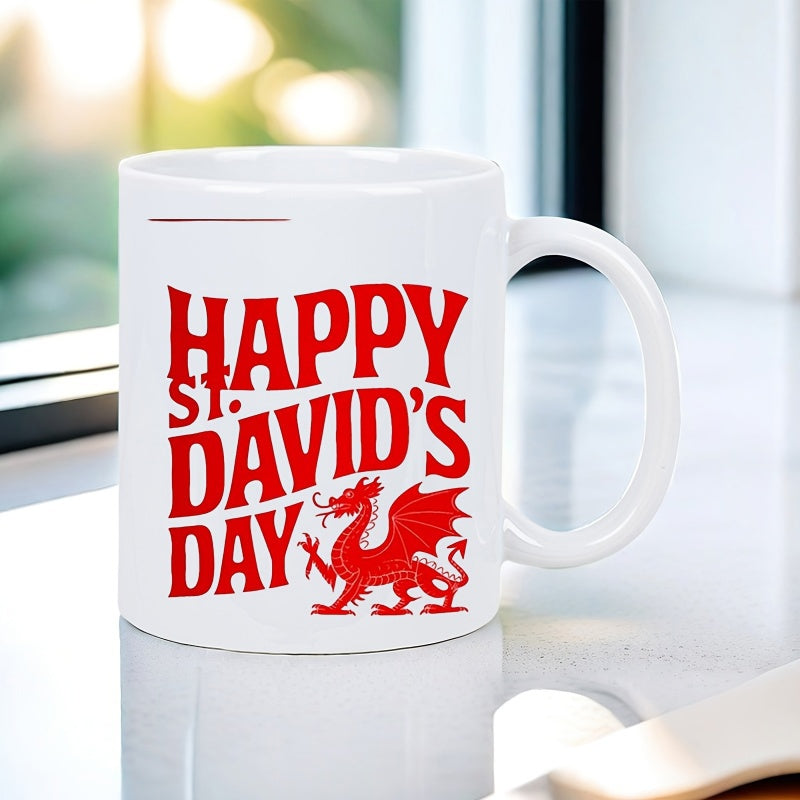 Tailorly White Ceramic 11 oz Mug - 1pc for home or golf events this st day ceramic mug is perfect for celebrations its a printed novelty mug