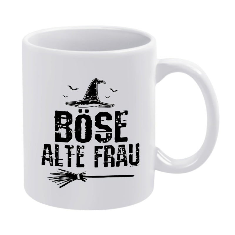 Tailorly White Ceramic 11 oz Mug - evil woman
