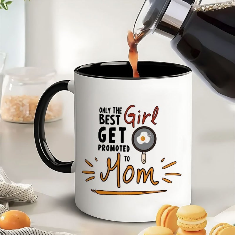 Tailorly Black Accent 11 oz Mug - girl illustration