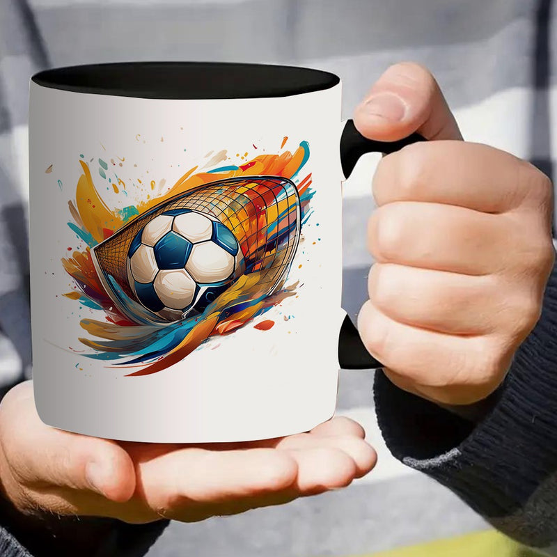 Tailorly Black Accent 11 oz Mug - a single coffee mug featuring a design ideal for sports enthusiasts