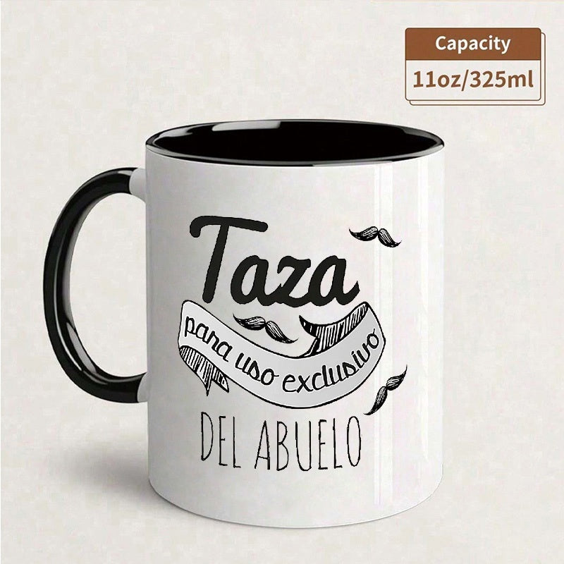 Tailorly Black Accent 11 oz Mug - floral patterns