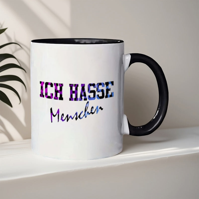 Tailorly Black Accent 11 oz Mug - i hate coffee
