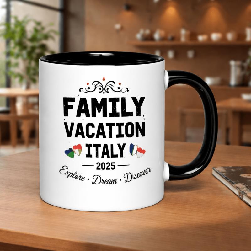 Tailorly Black Accent 11 oz Mug - family vacation italy 2025 dream