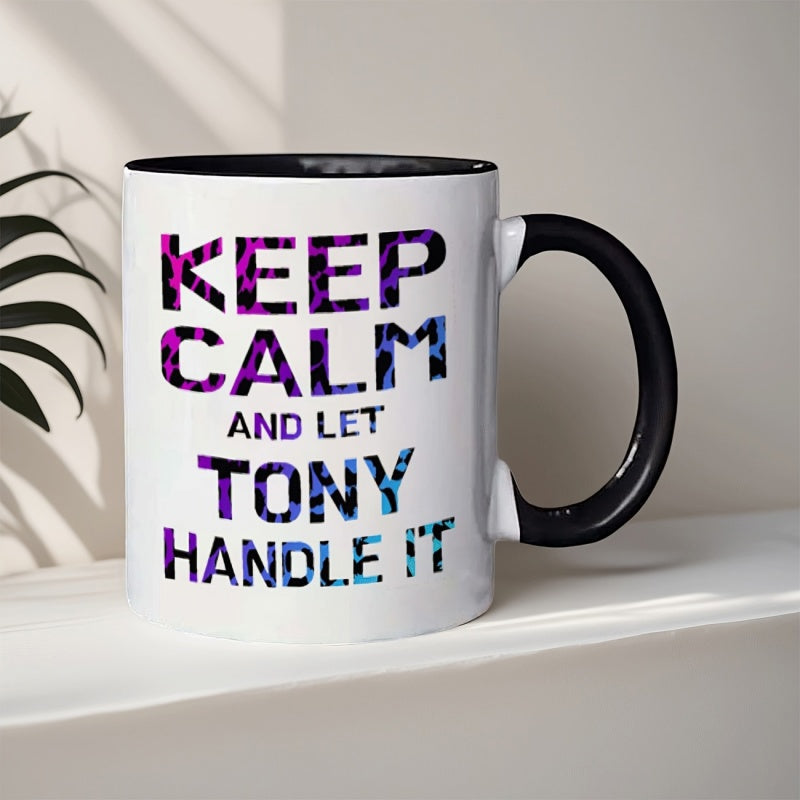 Tailorly Black Accent 11 oz Mug - 1pc tony 11oz ceramic coffee mug suitable for restaurants and businesses great for any season an ideal present for