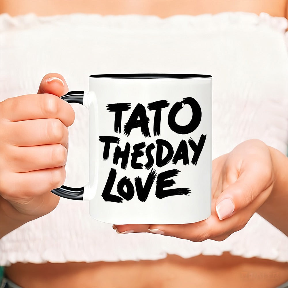 Tailorly Black Accent 11 oz Mug - coffee mug with a design