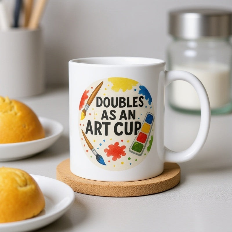 Tailorly White Ceramic 11 oz Mug - funny art