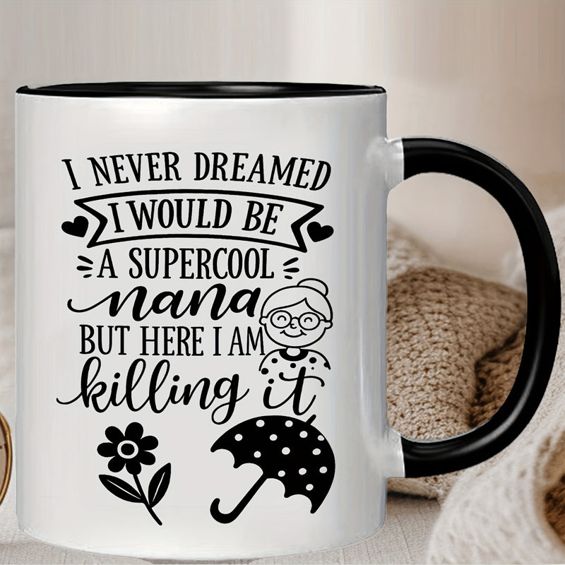 Tailorly Black Accent 11 oz Mug - simple black and white dot pattern