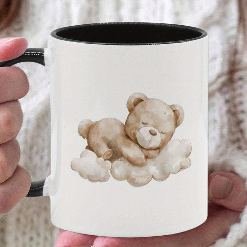 Tailorly Black Accent 11 oz Mug - cute teddy bear