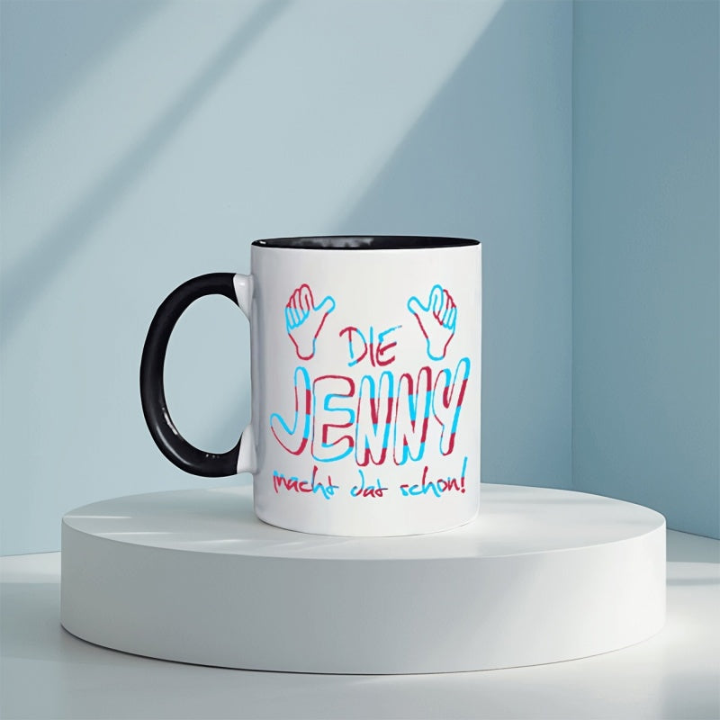Tailorly Black Accent 11 oz Mug - thumbs up