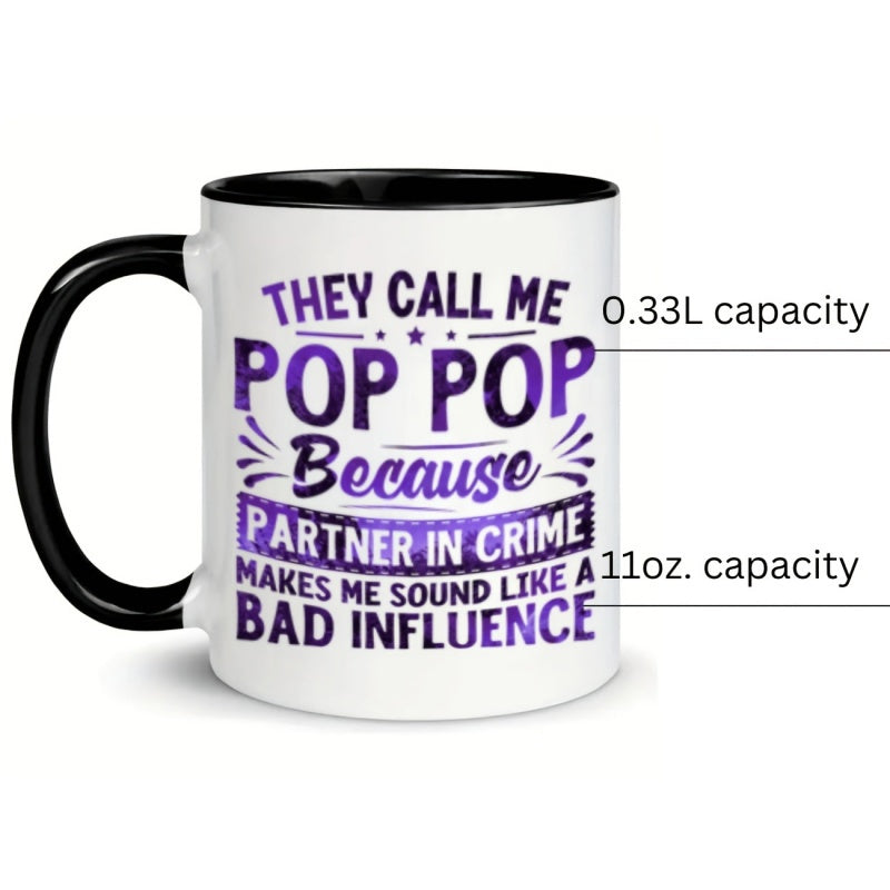 Tailorly Black Accent 11 oz Mug - purple humor coffee cup design