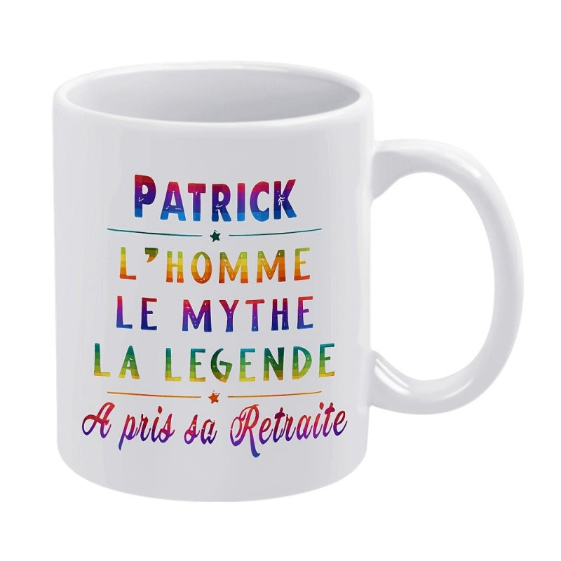 Tailorly White Ceramic 11 oz Mug - patrick funny patrick character cartoon illustration