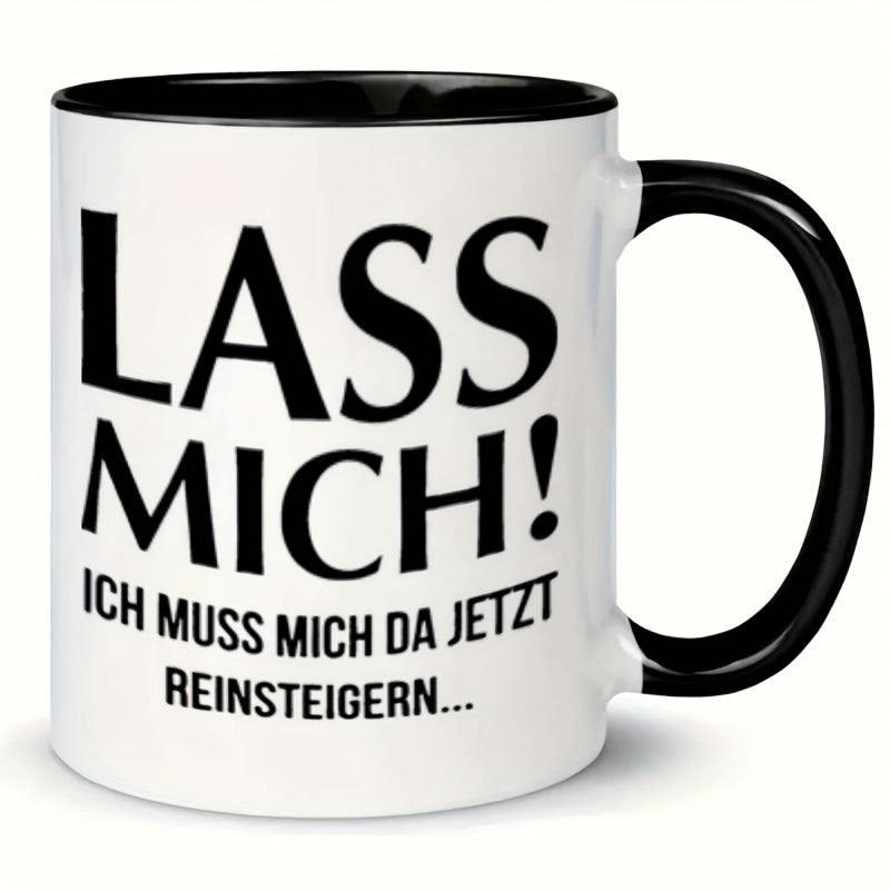 Tailorly Black Accent 11 oz Mug - 1pc german humorous mug 11 ounce holiday gift for birthday christmas summer funny gift birthday present fun ceramics