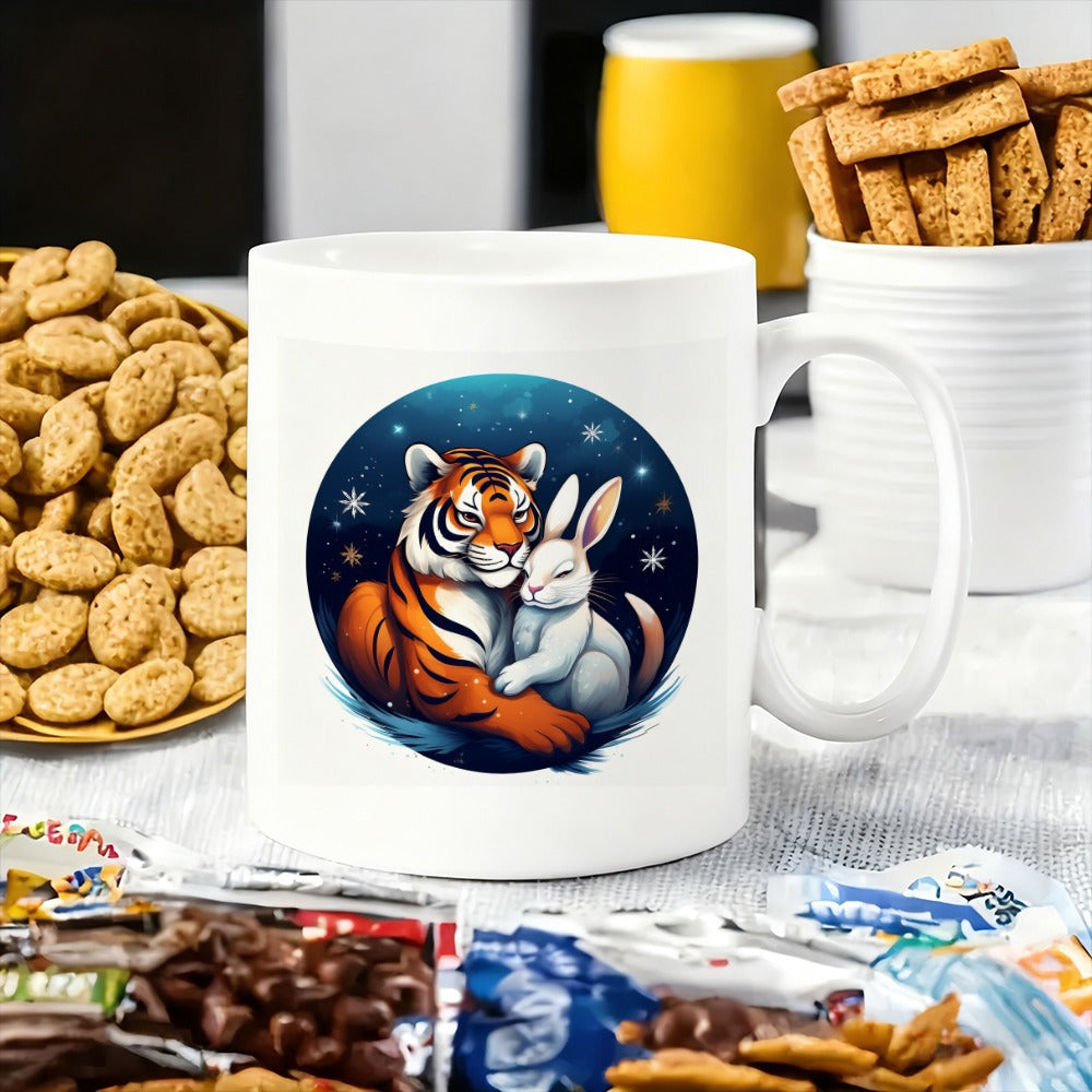 Tailorly White Ceramic 11 oz Mug - starry night