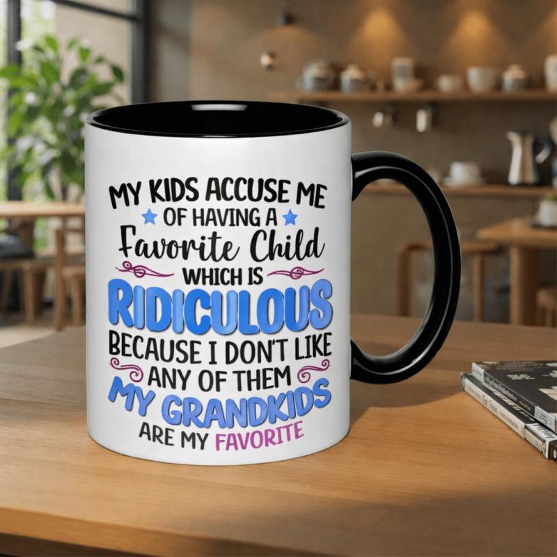 Tailorly Black Accent 11 oz Mug - accuse me of having a which is i dont like any of them my grandkids are 11oz printed ceramic mug mug 11oz