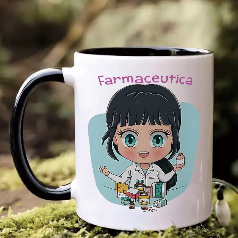 Tailorly Black Accent 11 oz Mug - pharmacists text print