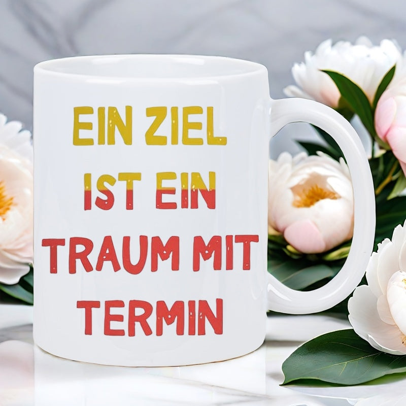 Tailorly White Ceramic 11 oz Mug - 1pc office workers giftstart with a and fashionable ceramic mug brightening your its dishwasher safe and a