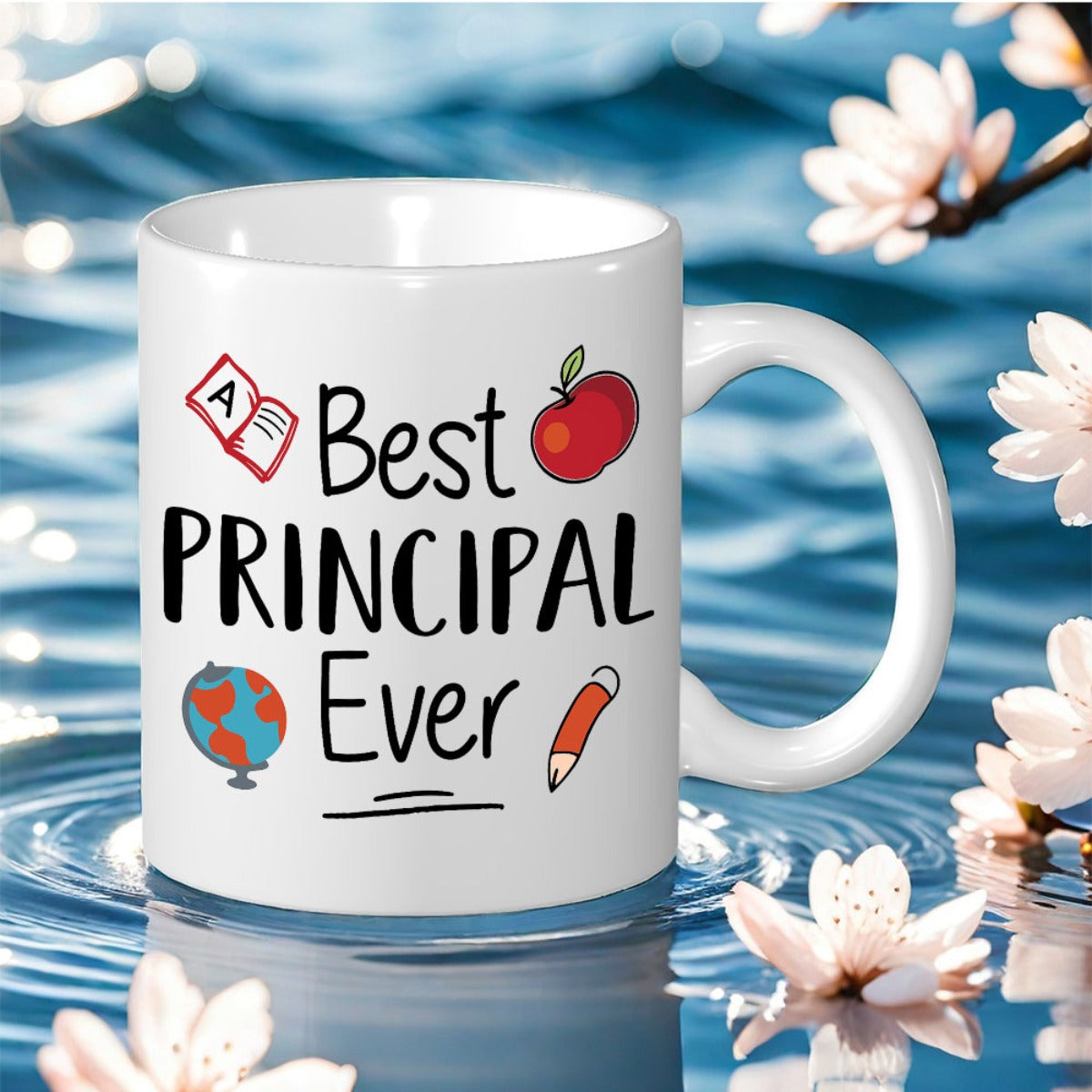 Tailorly White Ceramic 11 oz Mug - best principal ever print